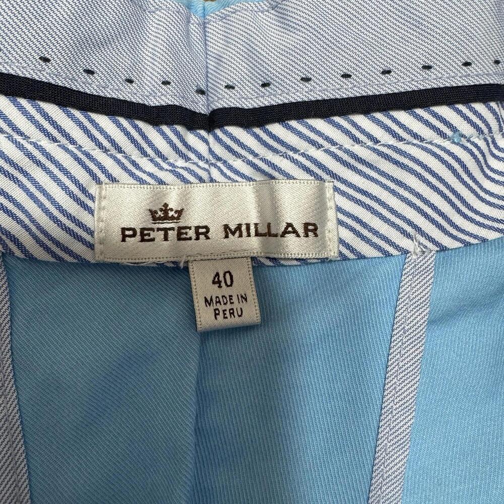 Peter Millar Men’s 40 Sky Blue Chino Shorts Casual Golf Summer Resort - Picture 3 of 4